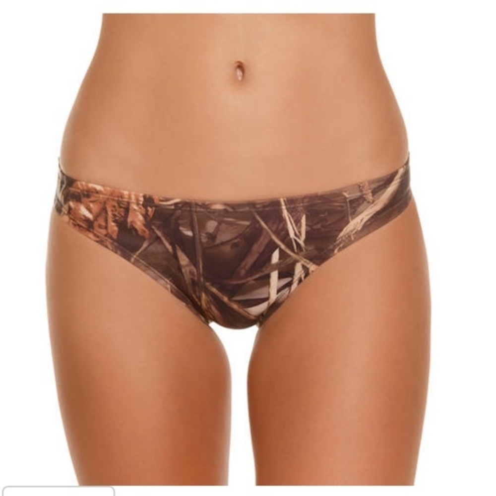 Realtree Max 4 Junior Hipster Swim Bottom Brown Size Large